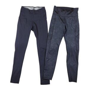 2 Pair Black High Waist Leggings Women’s Size Small Yoga Pants Bundle